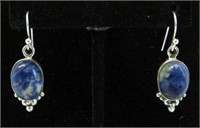Sterling Silver Lapis Earrings (-Suggested $200,