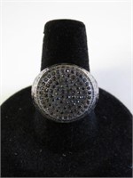Sterling Silver Cubic Zirconia Men's Ring Size