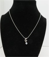 Sterling Silver Cubic Zirconia Pendant with