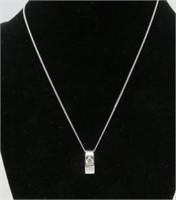 Sterling Silver Cubic Zirconia Pendant with