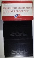 1992, 93 & 2009 SILVER PROOF SETS ORIG BOX/COA