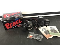 Canon Rebel T3i camera and lenses

Untested
