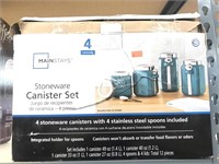 Stoneware canister set new open box
