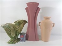 3 vases style Art Deco revival