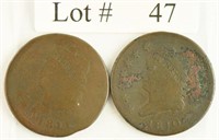 Lot #47 - 1810 & 1811 Classic Head Large Cents