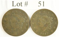 Lot #51 - 1817 & 1818 Matron Head Large Cents