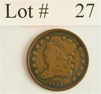 Lot #27 - 1832 Classic Head 1/2 Cent