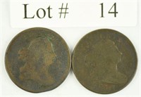 Lot #14 - 1807 & 1808 Classic Head Half Cents