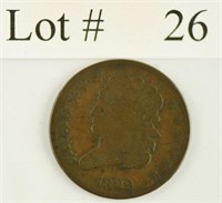 Lot #26 - 1829 Classic Head 1/2 Cent