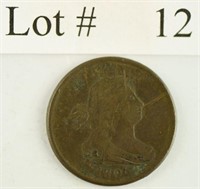 Lot #12 - 1806 Drapped Bust 1/2 Cent Small 6