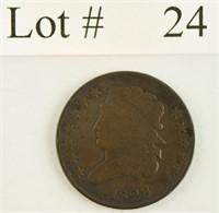 Lot #24 - 1828 Classic Head 1/2 Cent