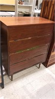 Mid century modern four drawer chest of drawers,