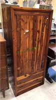 Cedar armoire cabinet with two doors, interior