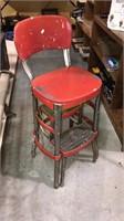 Cosco vintage red vinyl step stool chair for the