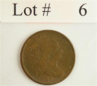Lot #6 - 1804 Drapped Bust 1/2 Cent