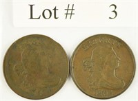 Lot #3 - 1803 & 1804 Drapped Bust 1/2 Cent