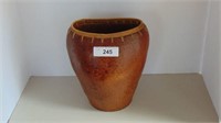 Leather-Finish Vase