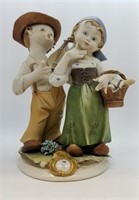 Capodimonte Porcelain Boy & Girl Figure