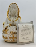 Franklin Mint Ave Maria Porcelain Music Box