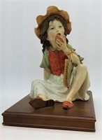 Vintage Capodimonte Apple Eater Figurine