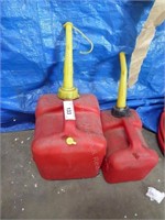2 plastic gas cans