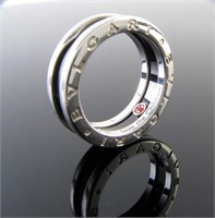 Bvlgari Sterling "Save the Children" Onyx Ring