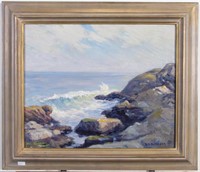 Homer G Davisson 14x17 O/B "Surf at Pemaquid"