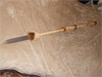 Native American Indian blade feather spear lance