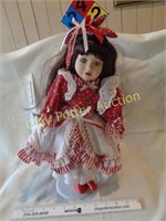 Porcelain Doll - Festive Red Dress