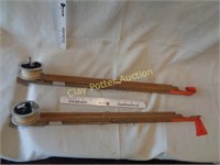 2 Vintage Ice Fishing Rods & Reels