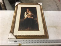 FRAMED PICTURE OF WOMAN AND CHILD