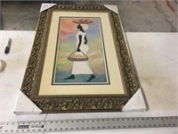 FRAMED PICTURE OF WOMAN