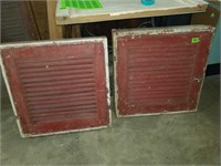 Pair Vintage Red shutters with a frame