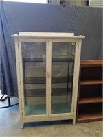 Primative three Shelf Curio Cabinet