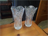 Pair of crystal vases