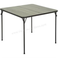 Cosco 34" Wood Grain Resin Top Folding Table,