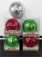 Christmas Decorater Glass balls, silver is 10"