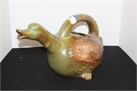 GLAZED CERAMIC DUCK WATER CAN