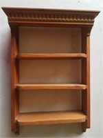 HANGING WOOD WALL SHELF 28X17