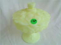 Fenton Custard Lily of the Valley Covered Candy