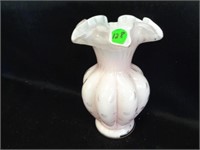 Fenton Pink Bubble Optic 5" Vase