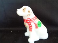 Fenton HP Christmas Lab Dog  Anderson Signed Mike