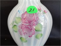 Fenton French Opalescent Rib Optic HP Vase