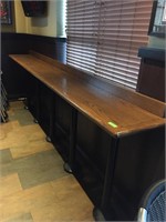 Solid Wood Bar Height Table 149" x 18"
