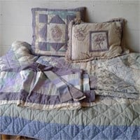 Quilt, Pillows and Curtains