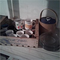 Mugs, Ice Bucket and Plates