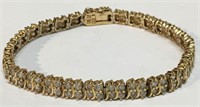 Sterling Goldtone Bracelet With Cubic Zirconias