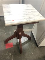 Marble top pedestal table