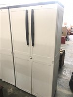 Two door plastic storage cabinet