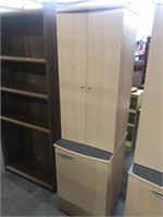 Unique office cabinet with fold out doors 

69